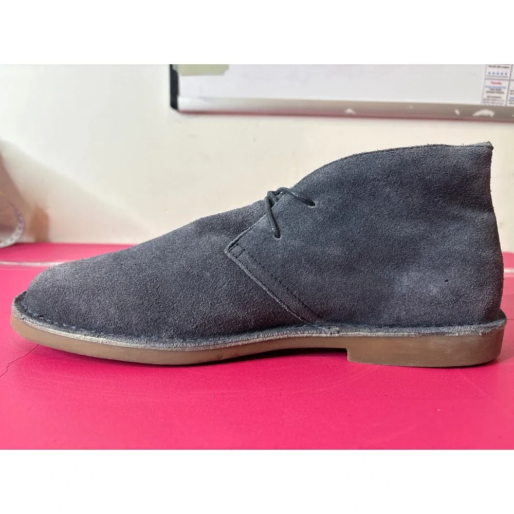 J.‎ Crew Mens Charcoal Gray Suede Lace Up Chukka Desert Boots Sz 11 Preppy Soft